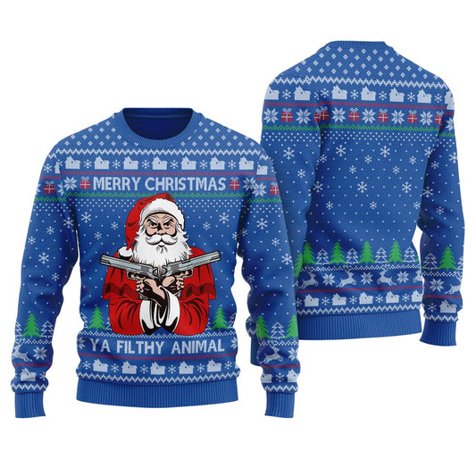 Merry Christmas Ya Filthy Animal Men's Ugly Christmas Sweater