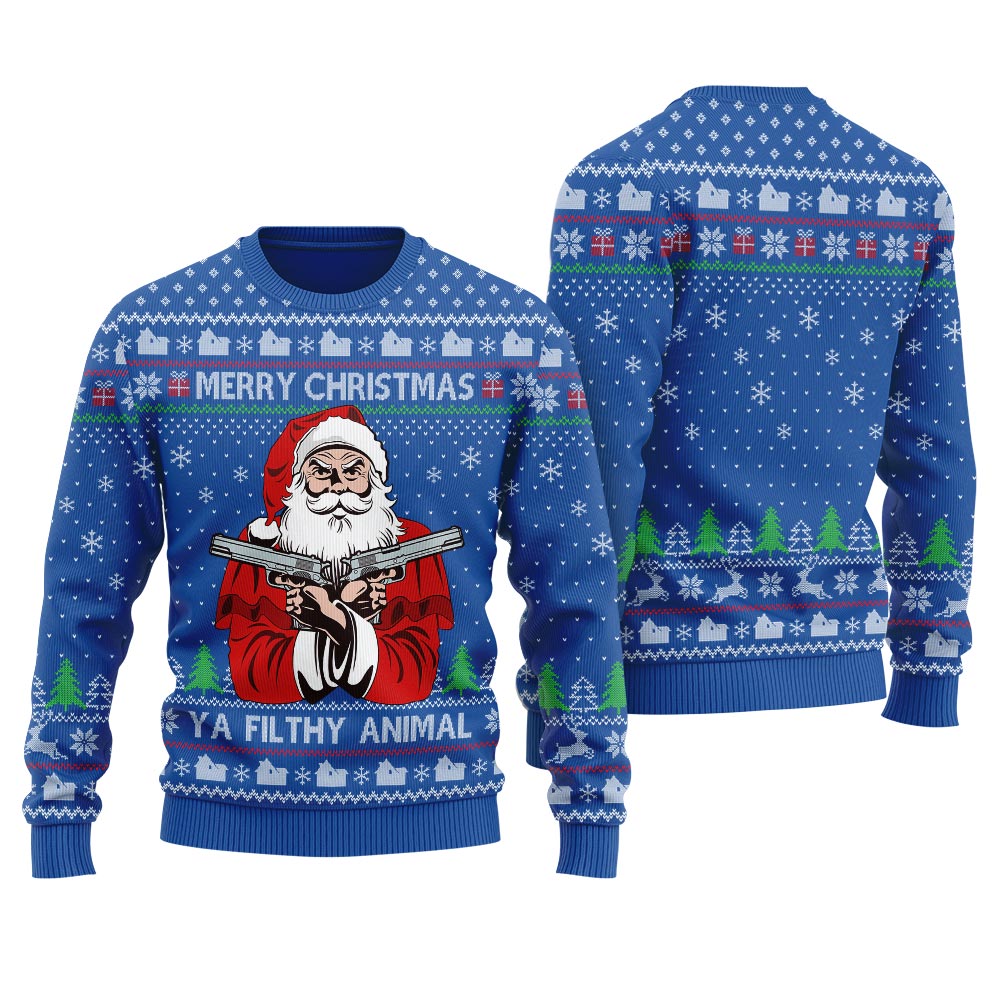 Merry Christmas Ya Filthy Animal Christmas Sweater Women