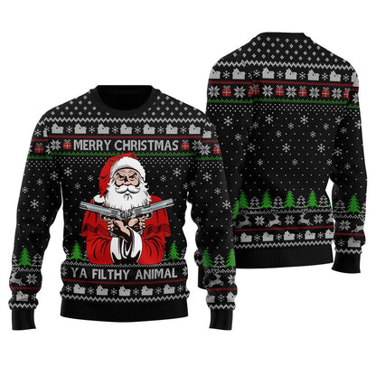Merry Christmas Ya Filthy Animal Christmas Sweater Women