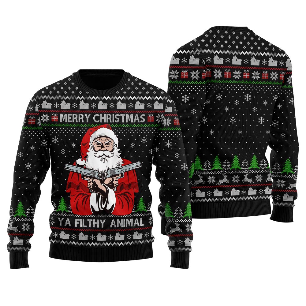 Merry Christmas Ya Filthy Animal Ugly Christmas Sweater
