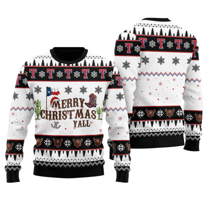 Merry Christmas Y'all Texas Christmas Ugly Sweater Women's