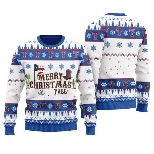 Merry Christmas Y'all Texas Men's Ugly Sweater