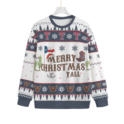 Merry Christmas Y'all Texas Plus Size Ugly Christmas Sweater