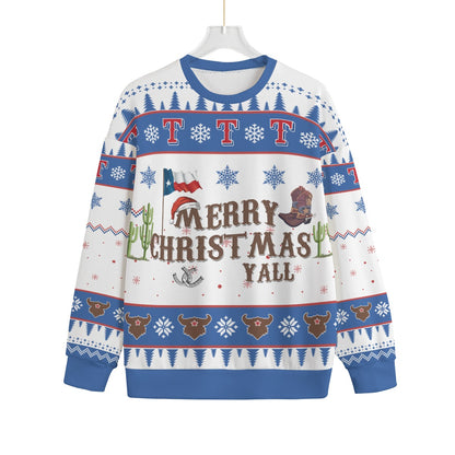 Merry Christmas Y'all Texas Plus Size Ugly Christmas Sweater