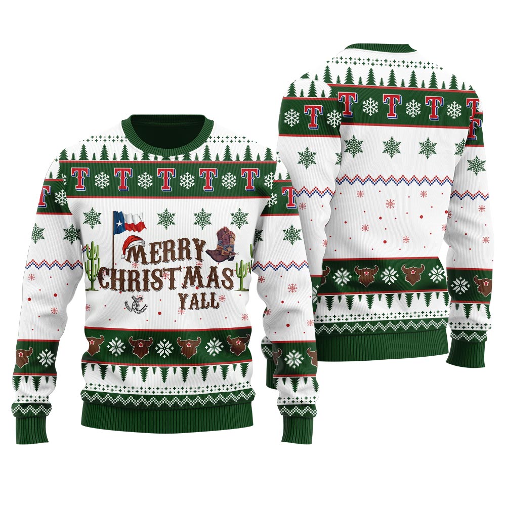 Merry Christmas Y'all Texas Ugly Christmas Sweater