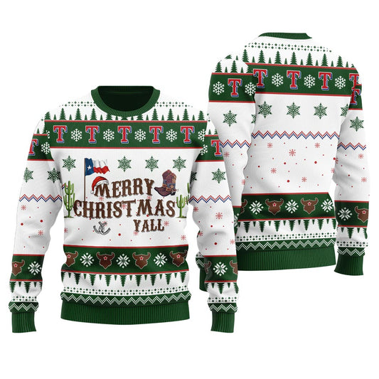 Merry Christmas Y'all Texas Ugly Christmas Sweater