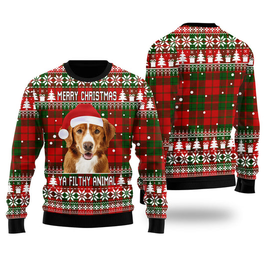 Merry Christmas You Filthy Animal Sweater Custom Ugly Christmas Sweater