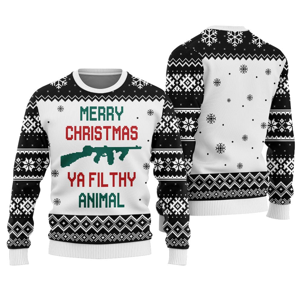 Merry Christmas You Filthy Animal Women's Ugly Sweater
