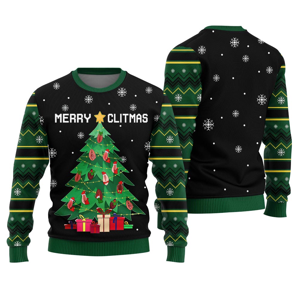 Merry Clitmas Naughty Ugly Christmas Sweater For Men