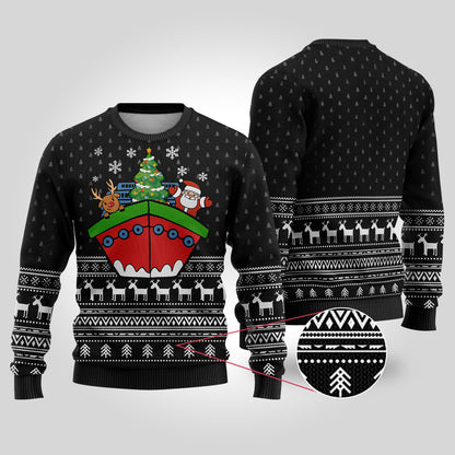 Merry Cruise Black Ugly Christmas Sweaters