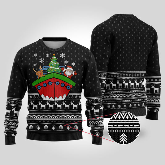 Merry Cruise Black Ugly Christmas Sweaters