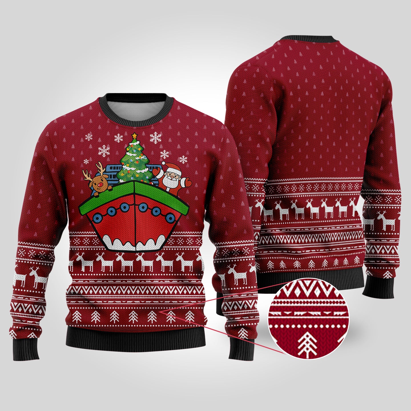 Merry Cruise Cardinal Red Ugly Christmas Sweaters
