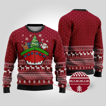 Merry Cruise Cardinal Red Ugly Christmas Sweaters