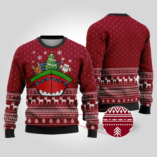 Merry Cruise Cardinal Red Ugly Christmas Sweaters