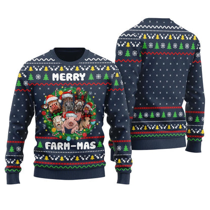 Merry Farm Christmas Sweater Women
