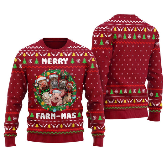 Merry Farm Christmas Sweater Women