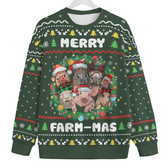 Merry Farmas Men Big And Tall Christmas Sweater