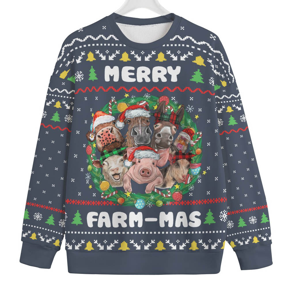 Merry Farmas Men Big And Tall Christmas Sweater
