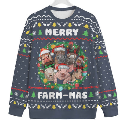 Merry Farmas Men Big And Tall Christmas Sweater