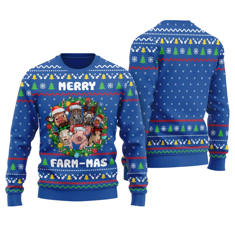 Merry Farmmas Ugly Christmas Sweater