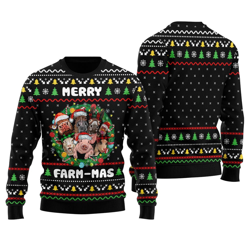 Merry Farmmas Ugly Christmas Sweater