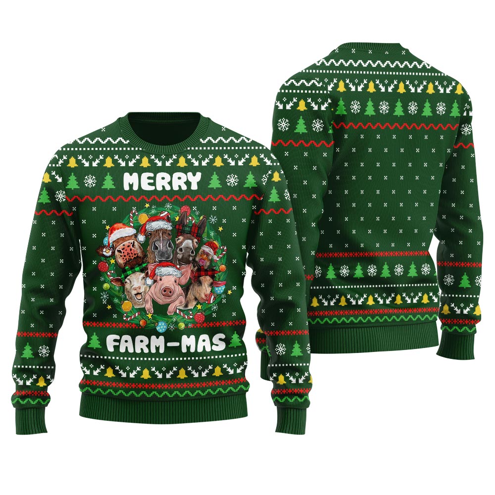 Merry Farmmas Ugly Christmas Sweater