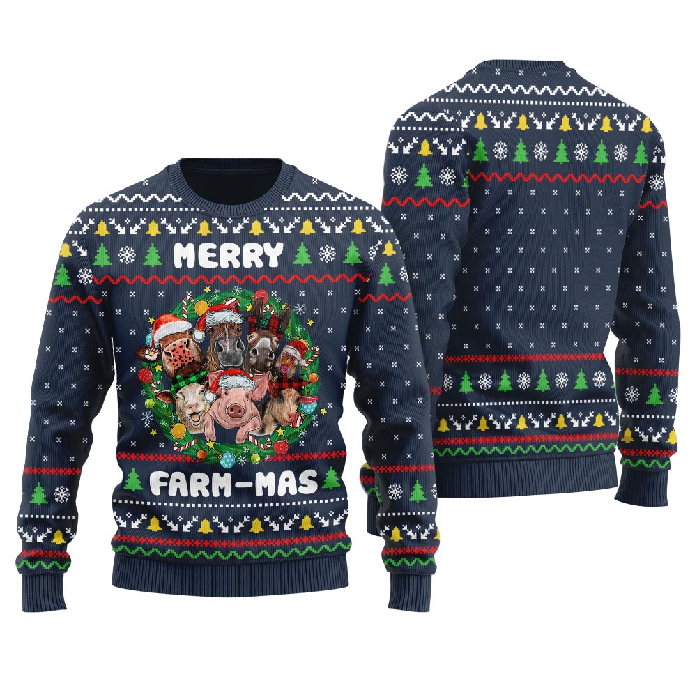 Merry Farmmas Ugly Christmas Sweater