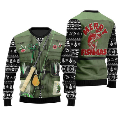 Merry Fishmas Fishing Ugly Xmas Sweater