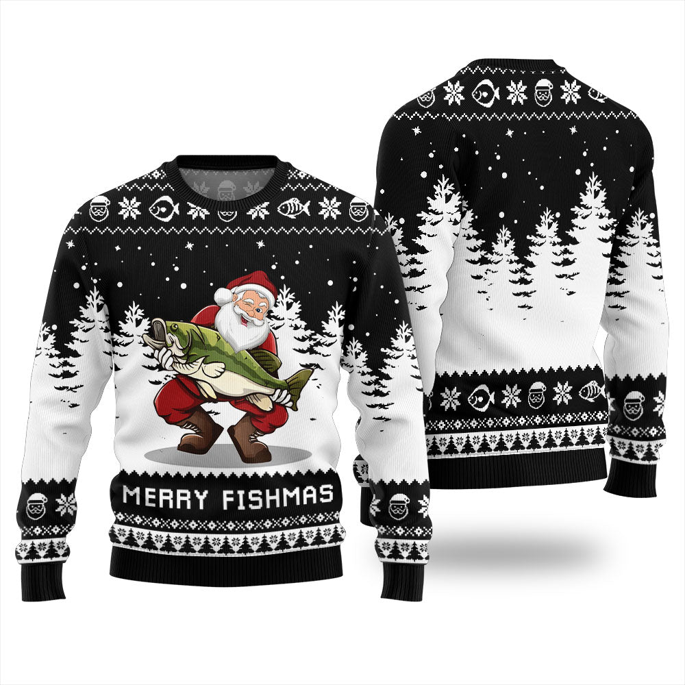Merry Fishmas Funny Ugly Xmas Sweater