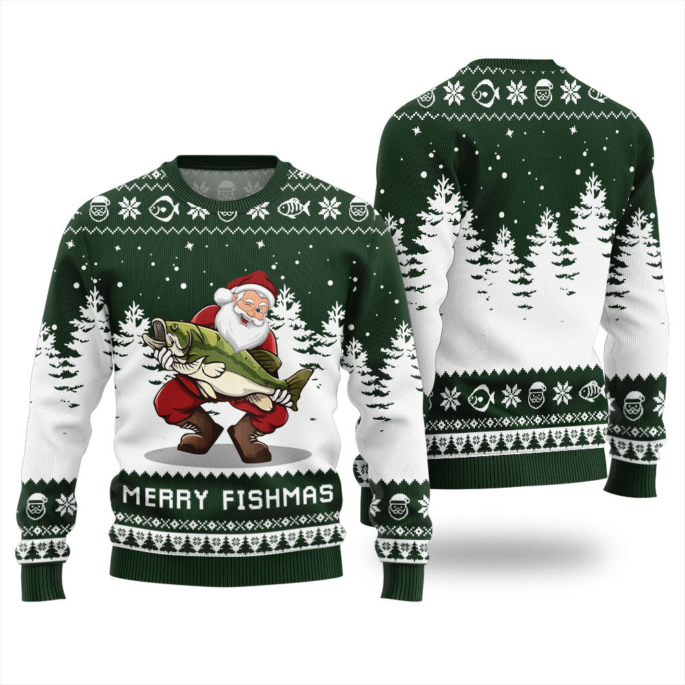 Merry Fishmas Funny Ugly Xmas Sweater