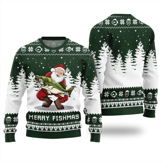 Merry Fishmas Funny Ugly Xmas Sweater