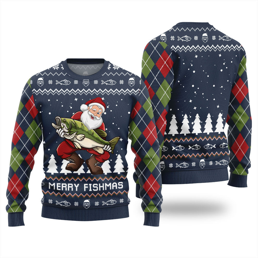 Merry Fishmas Ugly Christmas Sweater