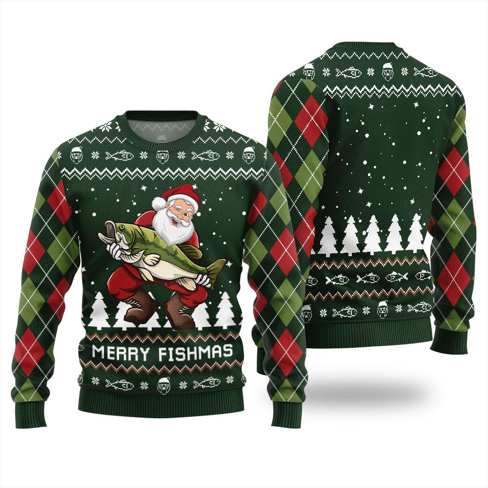 Merry Fishmas Ugly Christmas Sweater