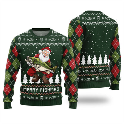 Merry Fishmas Ugly Christmas Sweater