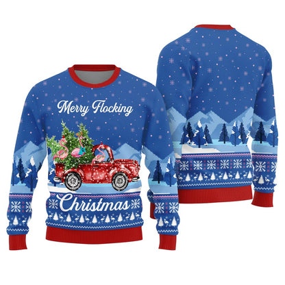 Merry Flocking Christmas Funny Christmas Sweaters For Adults