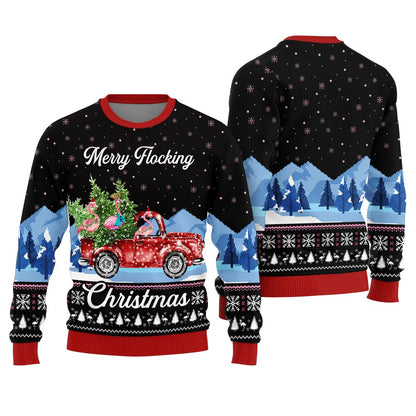 Merry Flocking Christmas Funny Christmas Sweaters For Adults