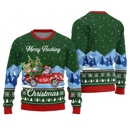 Merry Flocking Christmas Funny Christmas Sweaters For Adults