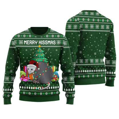 Merry Hissmas Possum Women's Ugly Christmas Sweater