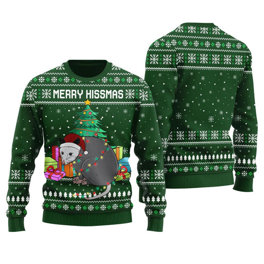 Merry Hissmas Possum Ugly Christmas Sweater