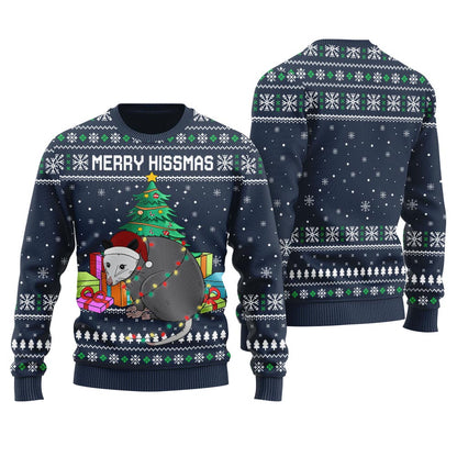 Merry Hissmas Possum Women's Ugly Christmas Sweater