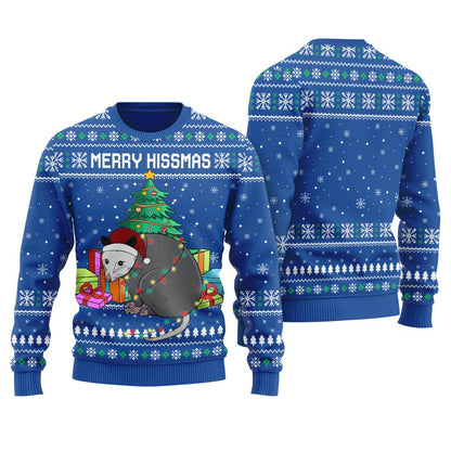 Merry Hissmas Possum Ugly Christmas Sweater