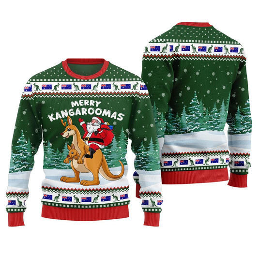 Merry Kangaroomas Funny Ugly Christmas Sweater