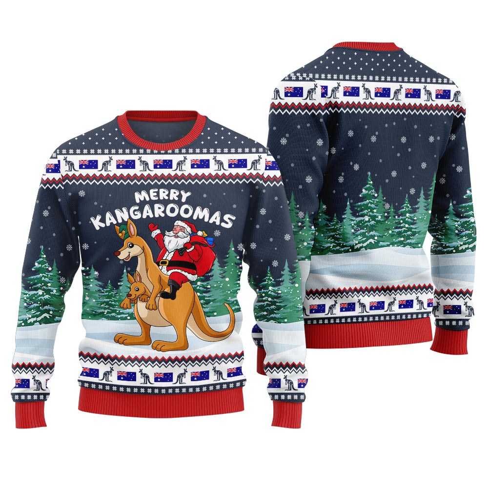 Merry Kangaroomas Ugly Christmas Sweater