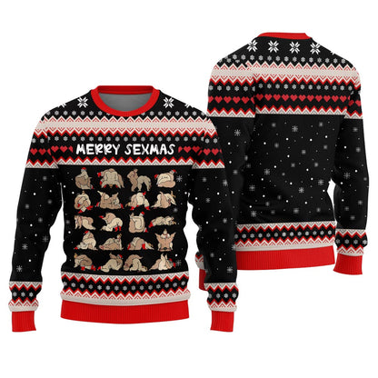 Merry Sexmas Naughty Ugly Christmas Sweater Adults
