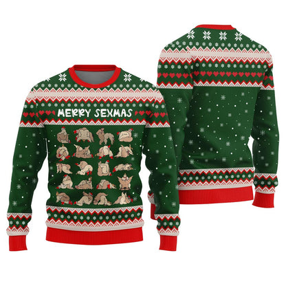 Merry Sexmas Naughty Ugly Christmas Sweater Adults
