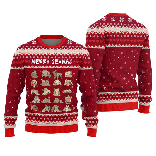 Merry Sexmas Naughty Ugly Christmas Sweater Adults