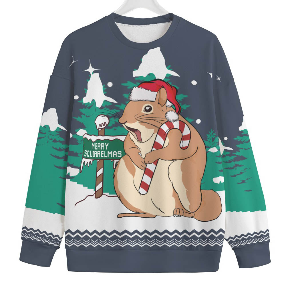 Merry Squirrelmas Plus Size Christmas Sweater
