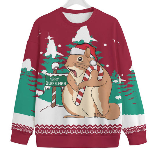 Merry Squirrelmas Women's Plus Size Christmas Sweater