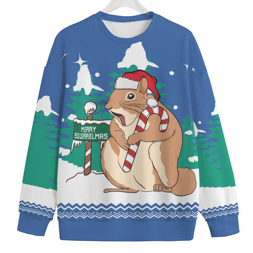 Merry Squirrelmas Women's Plus Size Christmas Sweater