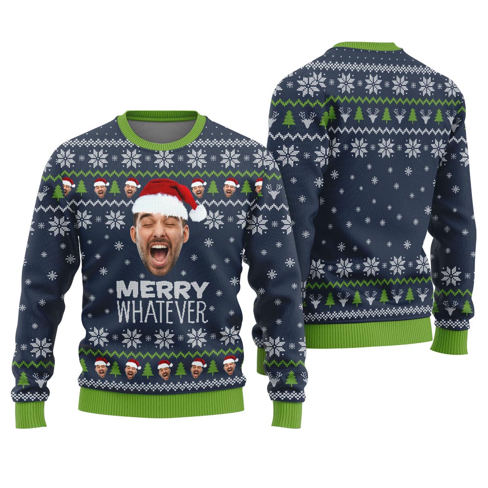 Merry Whatever Custom Holiday Sweater For Women
